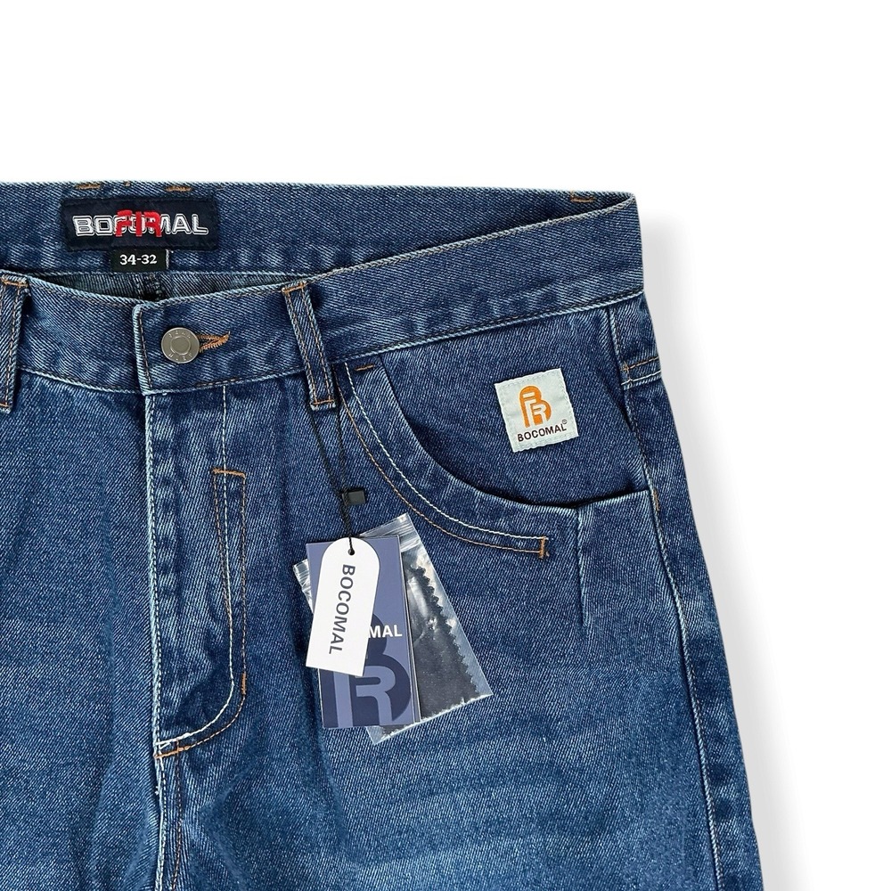 Bocomal FR Jeans Men 34x32 (ACT 34x31) Blue Denim Cotton Non-Stretch CAT II NWT - Picture 4 of 14